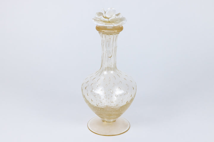 Glass Decanter With Gold Dust Pattern