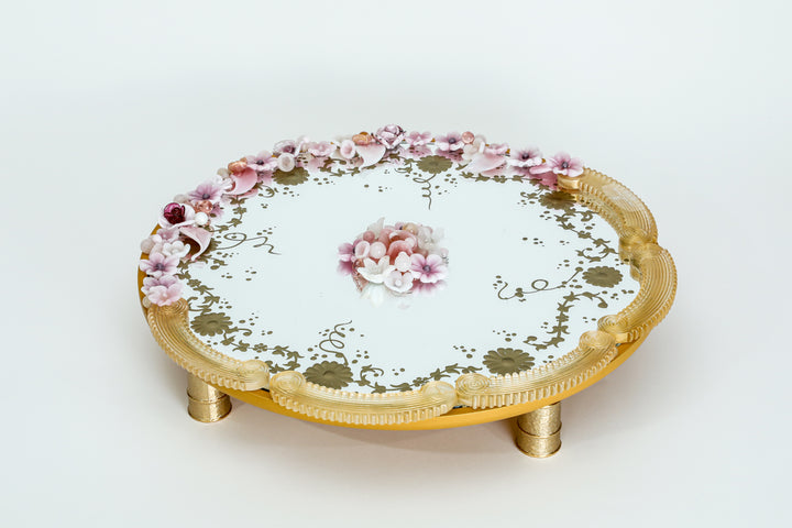 Mirror tray With Wild Flowers