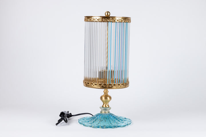 Teal Blue Murano Table Lamp
